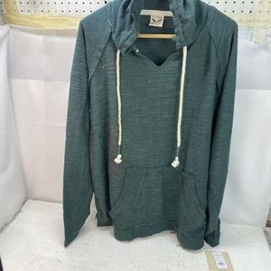 U.S. Vintage Hoodie Sweatshirt Terry LoopAdult Size L, Color Willow (green)